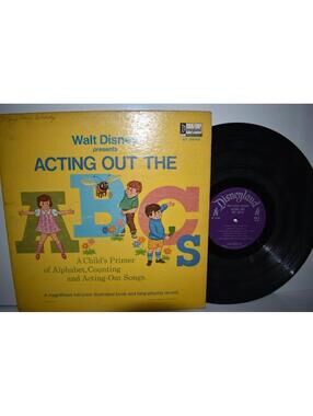 Vintage Vinyl Acting Out The ABC’s Disneyland 1968 LP Mono Children’s ST-3945